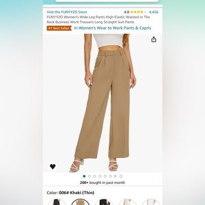 Wide leg trouser from Amazon. Never worn